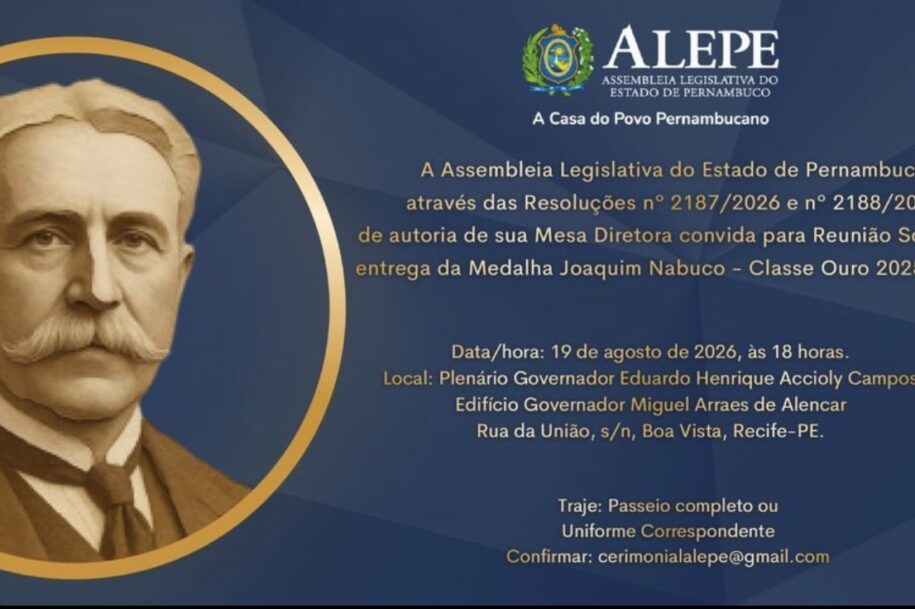 Homenagem: Carolina Oliveira presidente do Recife Convention, recebe nesta quarta-feira (19), a Medalha Joaquim Nabuco da ALEPE